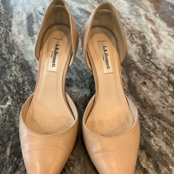 LK Bennett Beige Leather Heels, 37.5 (have wear but GUC) - Picture 1 of 8